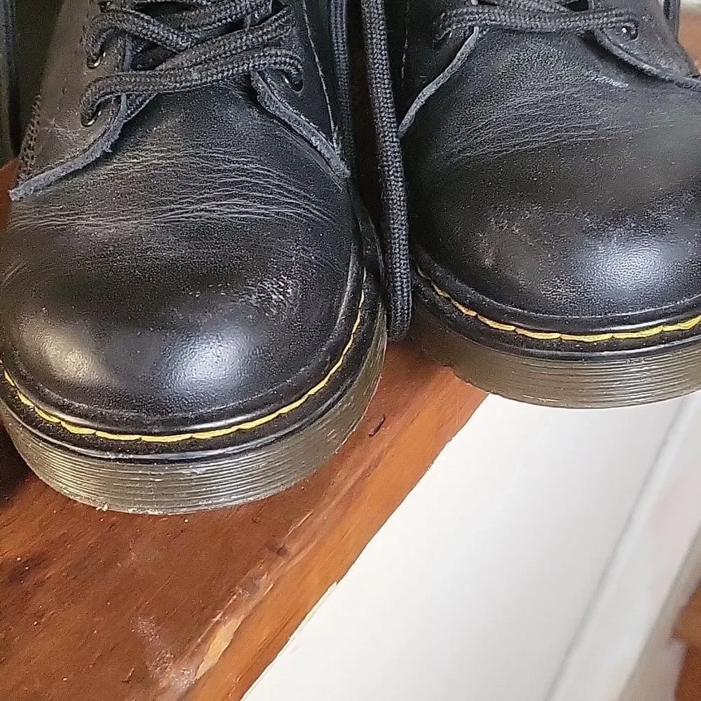 Dr. Martens Black Kids Lace-Up Boots